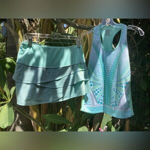 Lucky in Love Tennis Tank and Skirt Set.